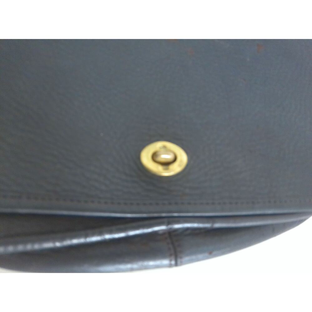 Vintage 1970s Coach Classic Black Courier Bag New York City 948-8841 READ - Picture 4 of 16